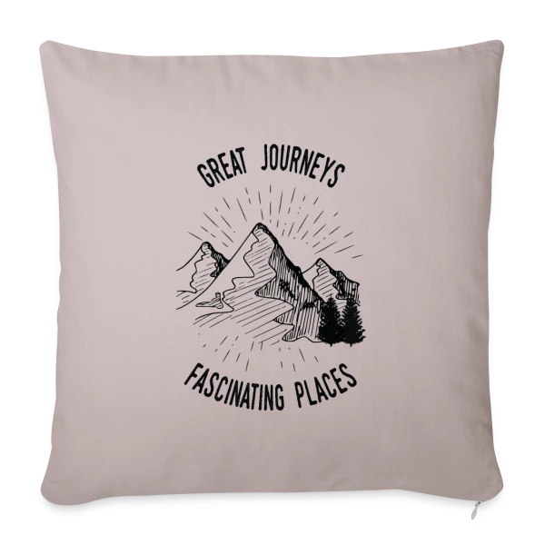 Grandes Aventures Montagneuses sur Housse de coussin décorative 45 x 45 cm