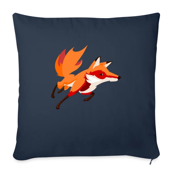 Renard Vif et Stylisé sur Housse de coussin décorative 45 x 45 cm
