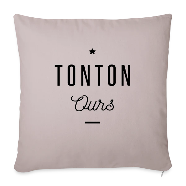 Tonton Ours sur Housse de coussin décorative 45 x 45 cm