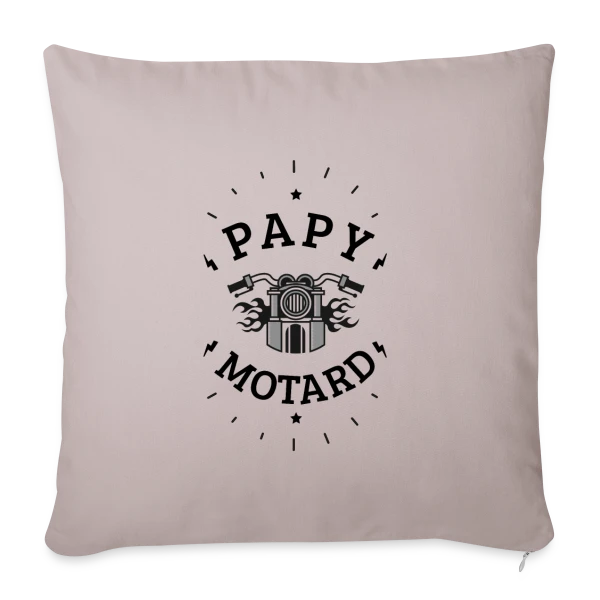 Papy Motard, La Légende sur Housse de coussin décorative 45 x 45 cm