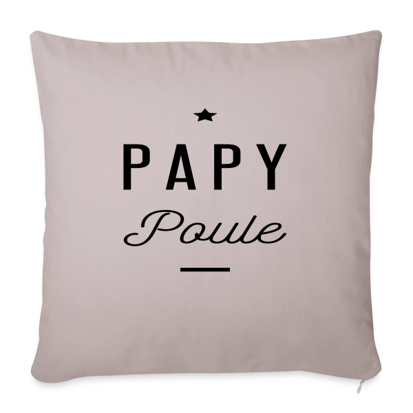 PAPY POULE sur Housse de coussin décorative 45 x 45 cm