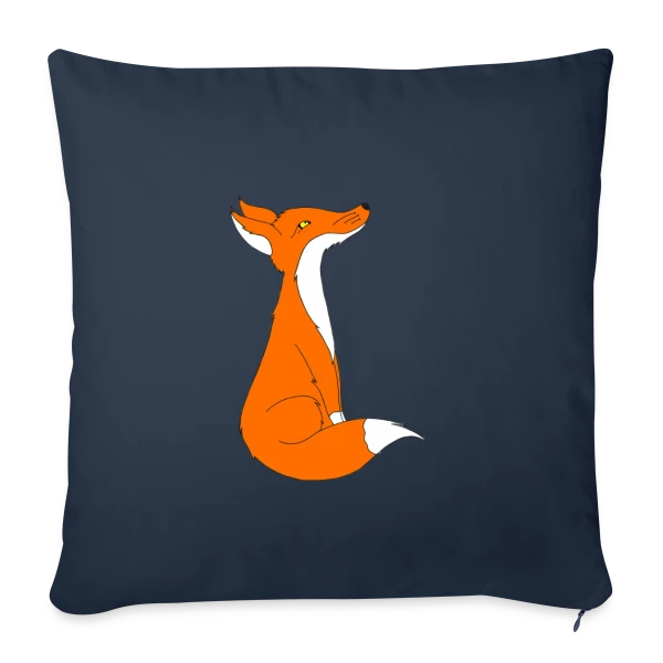 Renard Curieux Cartoon sur Housse de coussin décorative 45 x 45 cm