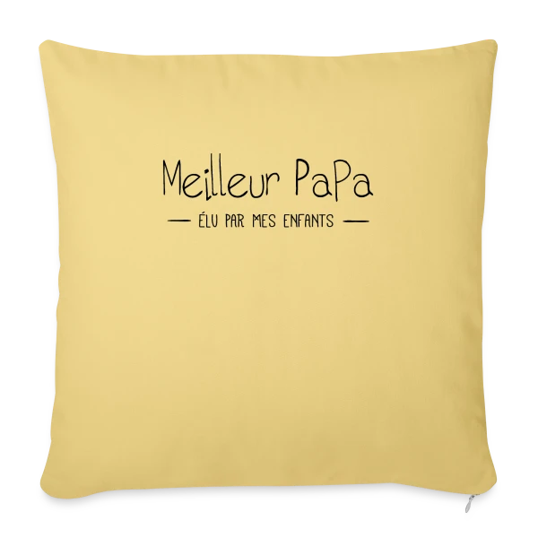 Meilleur Papa du Monde Élu par Mes Enfants sur Housse de coussin décorative 45 x 45 cm