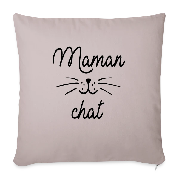 Maman Chat qui Déchire sur Housse de coussin décorative 45 x 45 cm