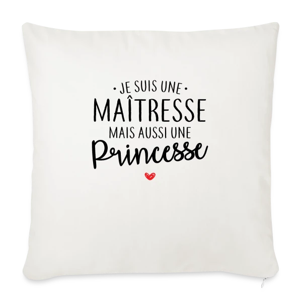 Maîtresse, Mais Toujours Princesse ! sur Housse de coussin décorative 45 x 45 cm