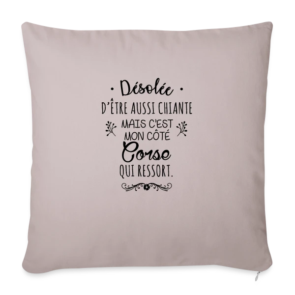 Mon Caractère Corse sur Housse de coussin décorative 45 x 45 cm