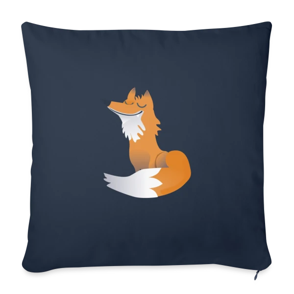 Renard Zen Élégant sur Housse de coussin décorative 45 x 45 cm