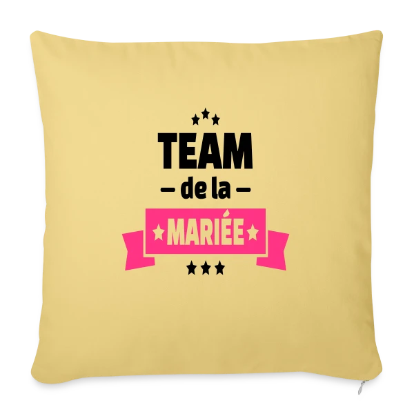 Team de la Mariée : EVJF Inoubliable entre Amies sur Housse de coussin décorative 45 x 45 cm
