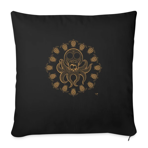 Crâne Poulpe sur Housse de coussin décorative 45 x 45 cm
