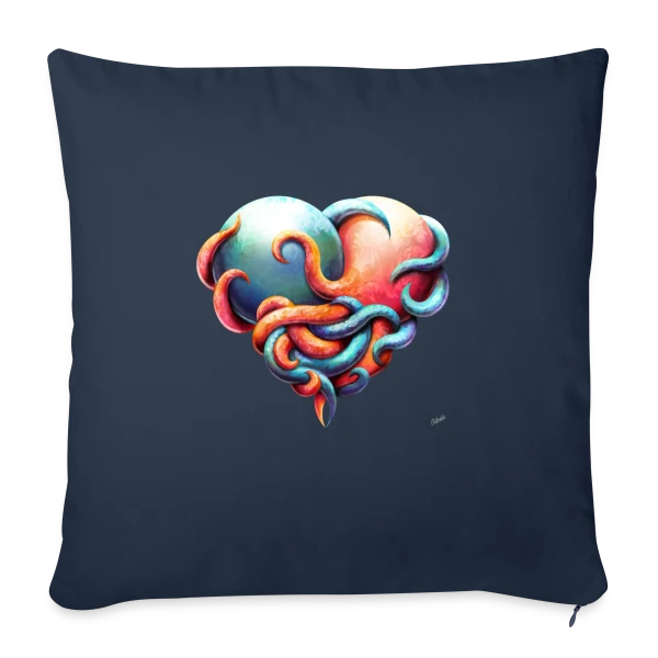 Grand Câlin Poulpe sur Housse de coussin décorative 45 x 45 cm