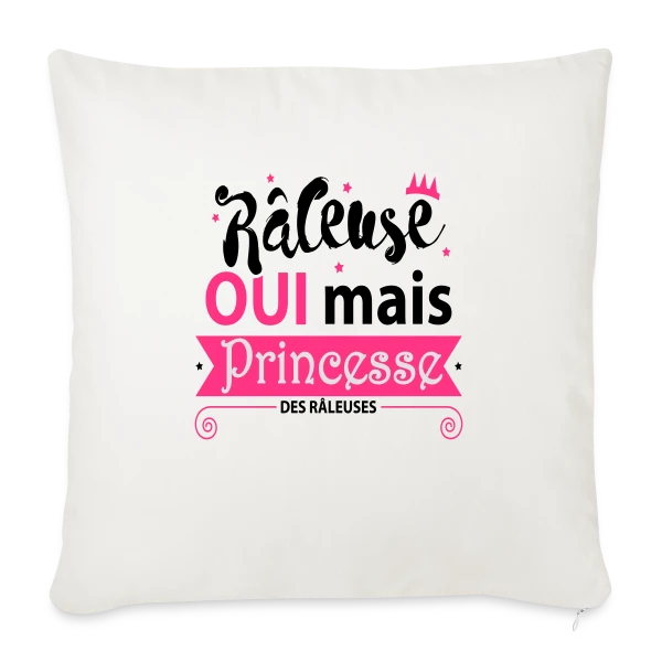 Princesse des Râleuses sur Housse de coussin décorative 45 x 45 cm