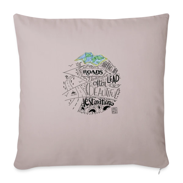 Chemins Vers Belles Destinations sur Housse de coussin décorative 45 x 45 cm