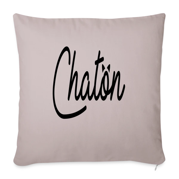 Inscription Chaton Élégante sur Housse de coussin décorative 45 x 45 cm
