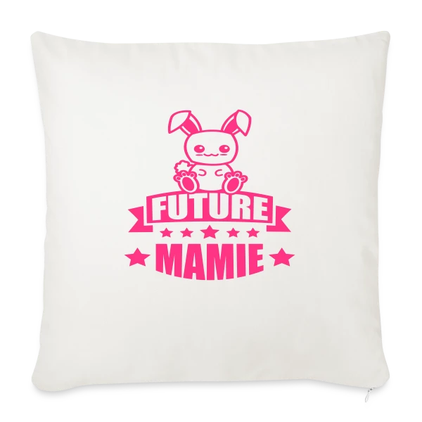 Future Mamie : Annonce de Bonheur Imminent sur Housse de coussin décorative 45 x 45 cm