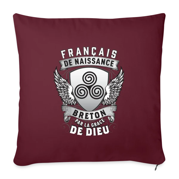 Breton par la Grâce de Dieu sur Housse de coussin décorative 45 x 45 cm