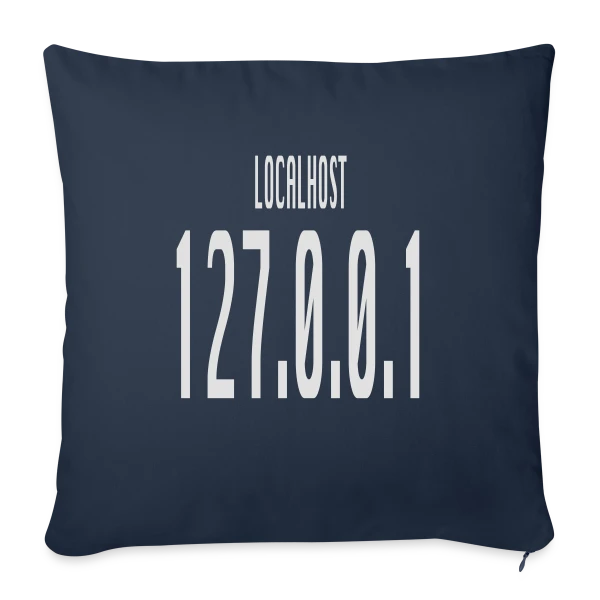 Localhost 127.0.0.1 - No Place Like Home pour Geek sur Housse de coussin décorative 45 x 45 cm