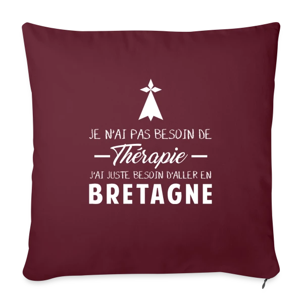 Thérapie Bretagne sur Housse de coussin décorative 45 x 45 cm