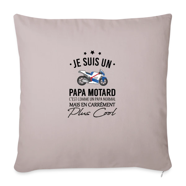 Super Papa Motard sur Housse de coussin décorative 45 x 45 cm