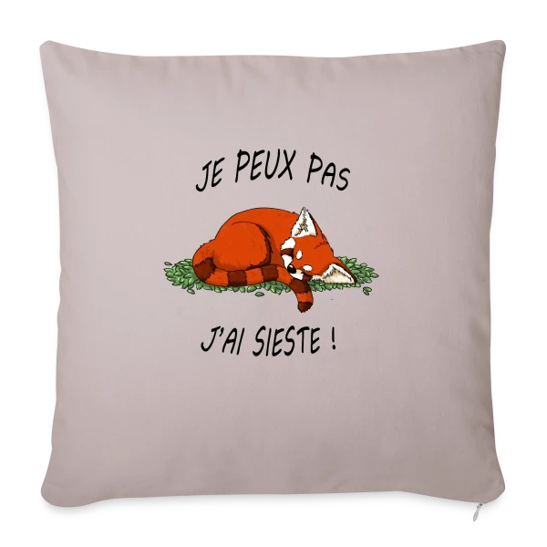 Panda Roux Sieste sur Housse de coussin décorative 45 x 45 cm