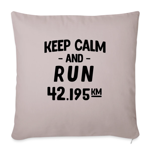 Keep Calm and Run : Motivation Course à Pied sur Housse de coussin décorative 45 x 45 cm