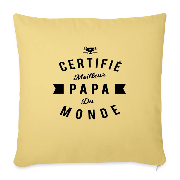 "Officiellement Meilleur Papa du Monde" sur Housse de coussin décorative 45 x 45 cm