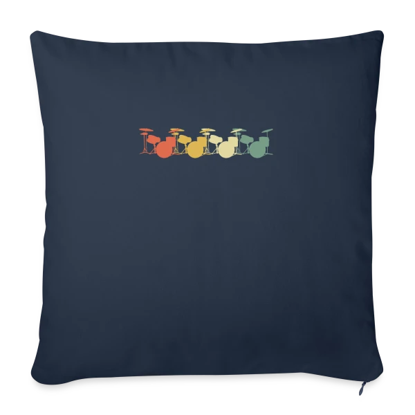 Batterie Rétro 70s sur Housse de coussin décorative 45 x 45 cm