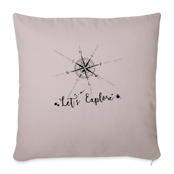 Boussole Explorateur sur Housse de coussin décorative 45 x 45 cm