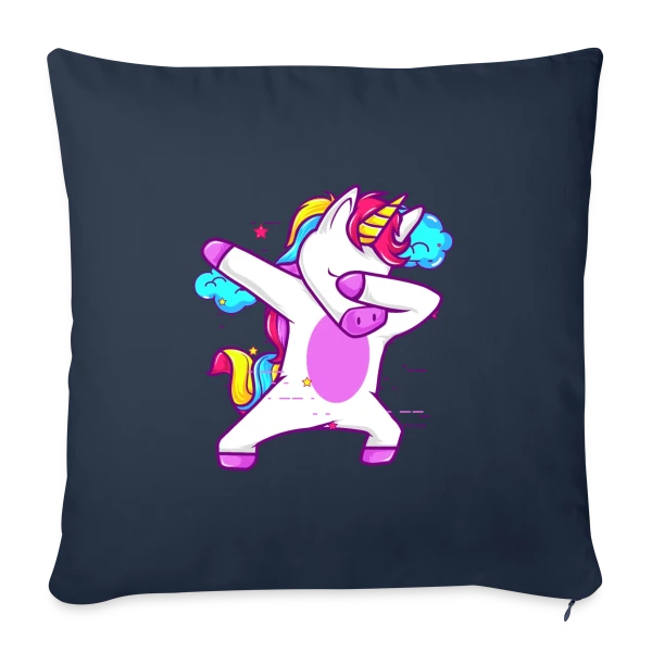 Licorne Dabbing Stylée Néon sur Housse de coussin décorative 45 x 45 cm