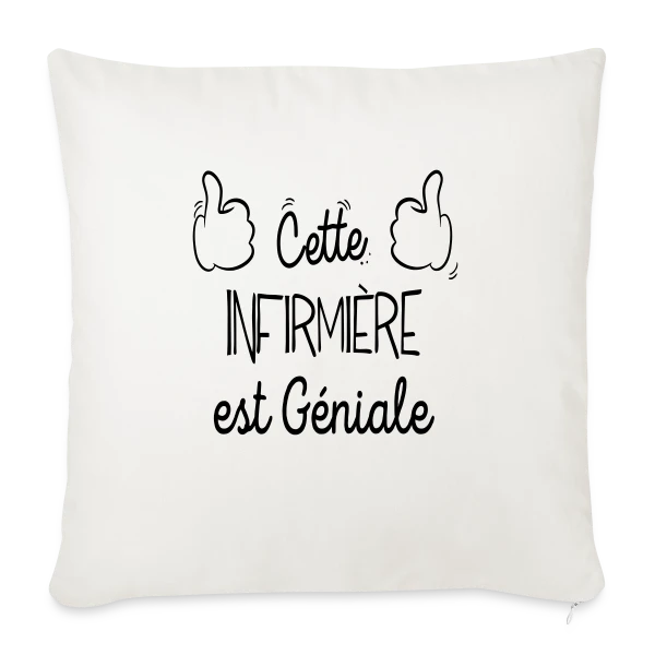 Infirmière en Or : Le T-shirt des Héroïnes du Quotidien sur Housse de coussin décorative 45 x 45 cm