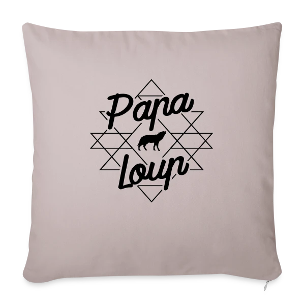 Papa Loup : Le Chef de Meute sur Housse de coussin décorative 45 x 45 cm