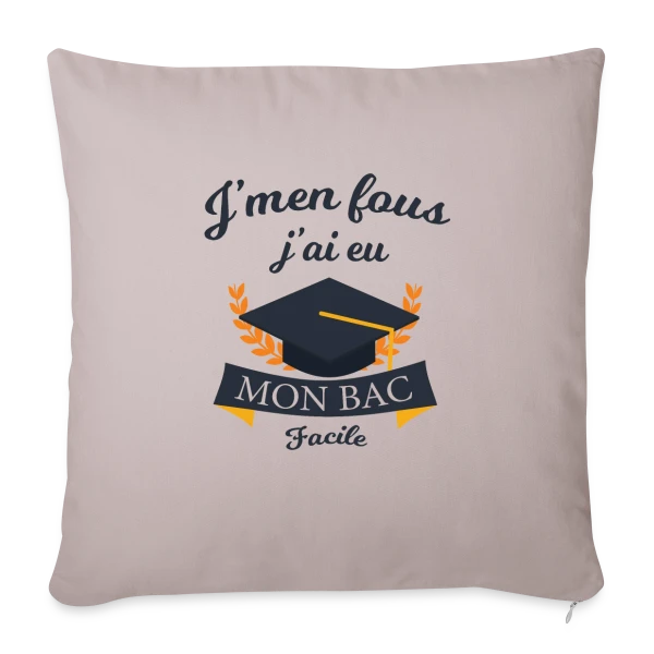 J'ai Eu Mon Bac Facile - Humour Diplômé sur Housse de coussin décorative 45 x 45 cm