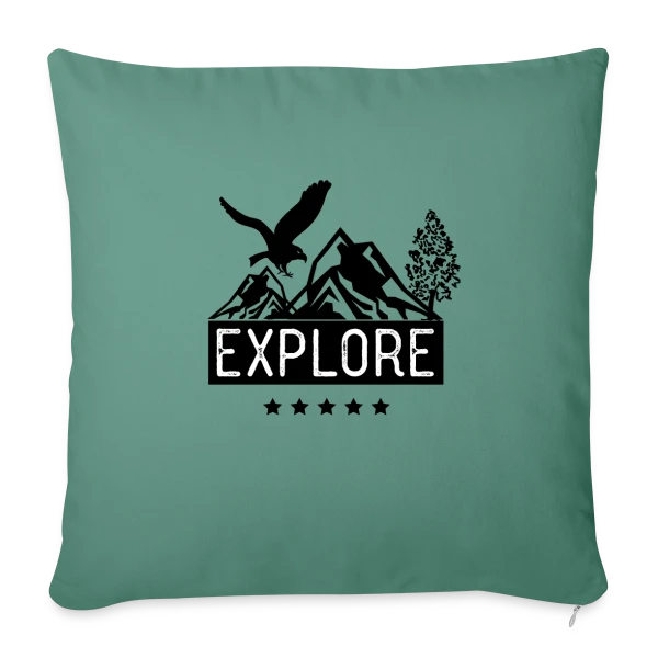 Aventure Montagne Aigle sur Housse de coussin décorative 45 x 45 cm
