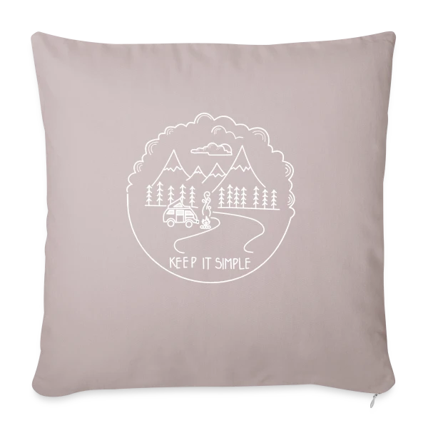 Camping Minimaliste Nuage sur Housse de coussin décorative 45 x 45 cm