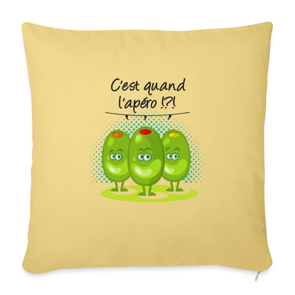 Apéro Time : L'heure Sacrée de la Détente sur Housse de coussin décorative 45 x 45 cm