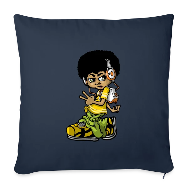 B-boy Hip Hop Vintage sur Housse de coussin décorative 45 x 45 cm