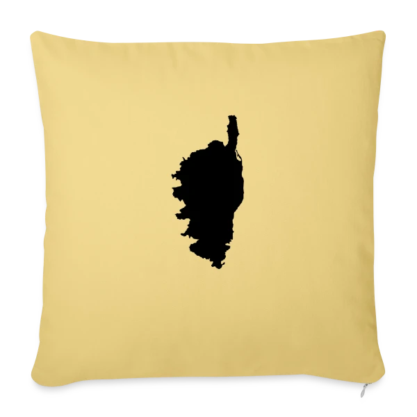 Silhouette Carte Corse sur Housse de coussin décorative 45 x 45 cm