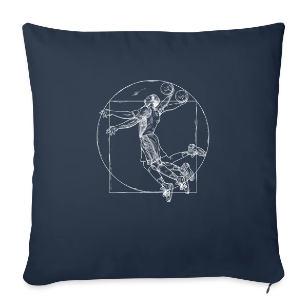 Homme de Vitruve Basketteur : Art & Sport sur Housse de coussin décorative 45 x 45 cm