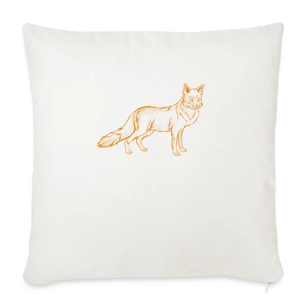 Renard Dessin Esquisse sur Housse de coussin décorative 45 x 45 cm