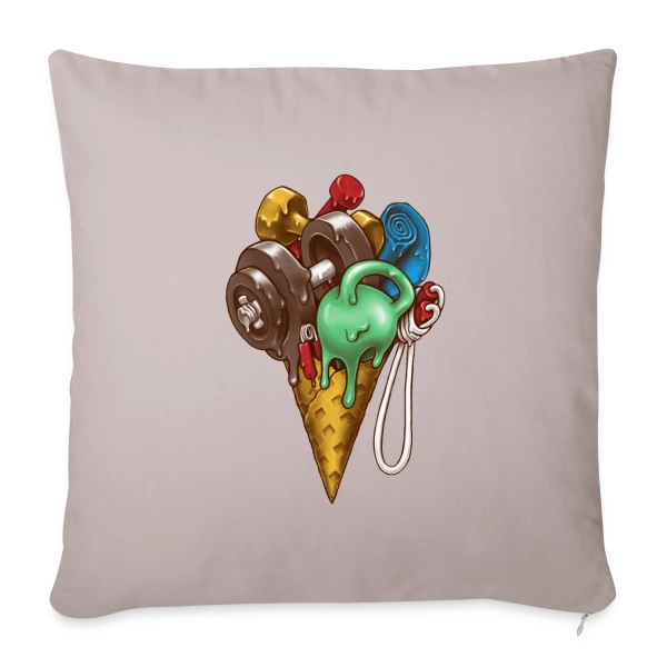 Fitness Givré sur Housse de coussin décorative 45 x 45 cm