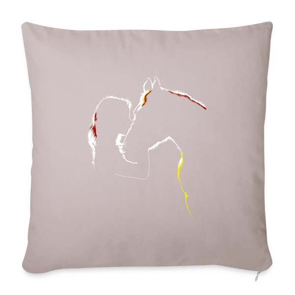 Silhouette Cavalière Abstraite sur Housse de coussin décorative 45 x 45 cm