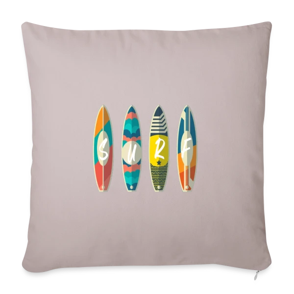 Surf : Planche & Soleil | Idée Cadeau Jeunesse sur Housse de coussin décorative 45 x 45 cm