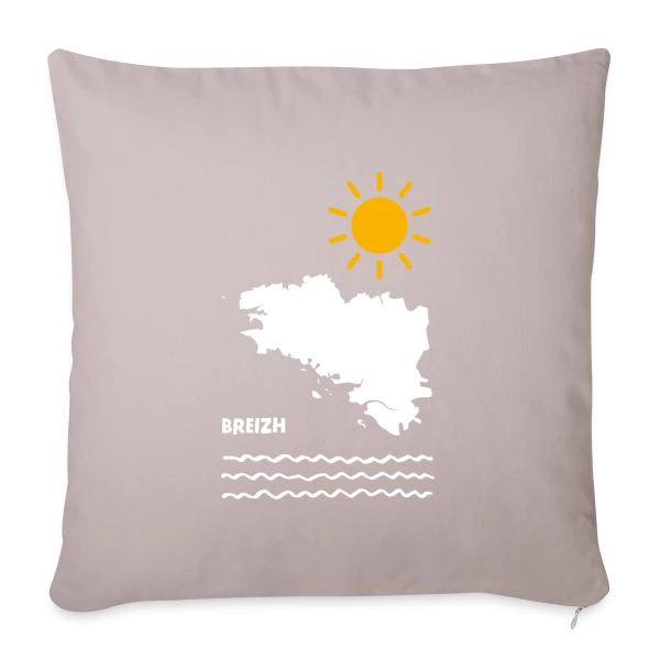 Breizh Soleil Mer sur Housse de coussin décorative 45 x 45 cm