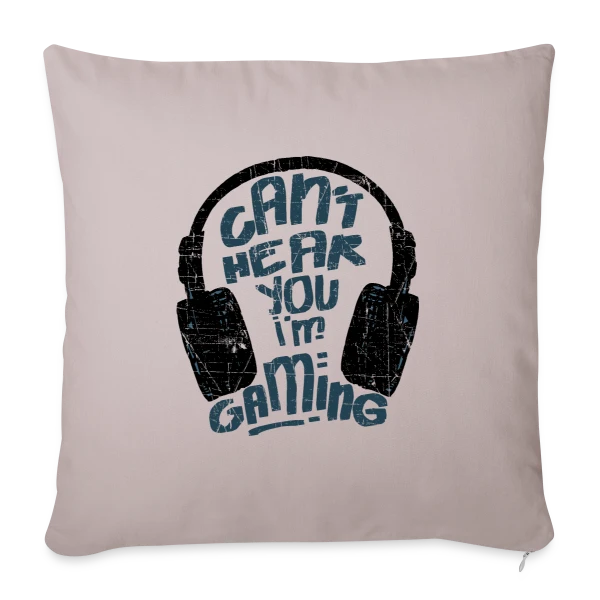L'Équipement du Gamer: Le Headset sur Housse de coussin décorative 45 x 45 cm