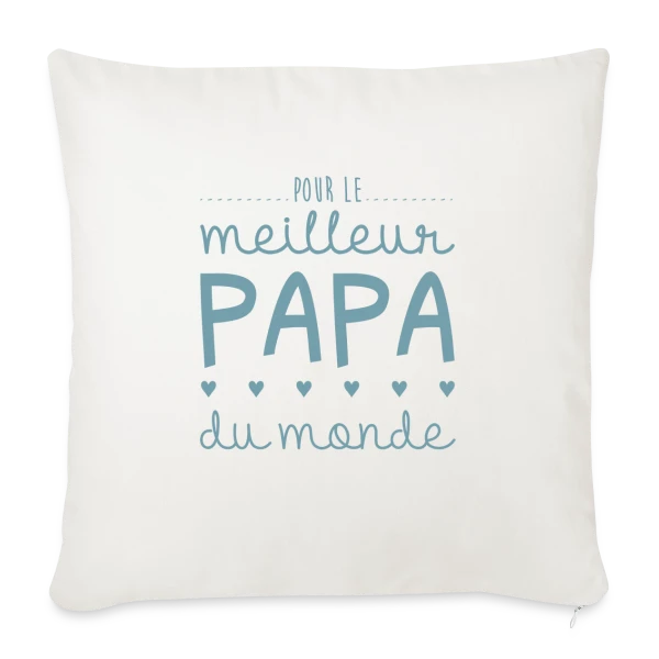 Pour le Meilleur Papa du Monde - avec Cœurs et Amour sur Housse de coussin décorative 45 x 45 cm