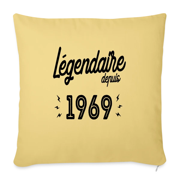 Légendaire 1969 - Cadeau Anniversaire Vintage sur Housse de coussin décorative 45 x 45 cm