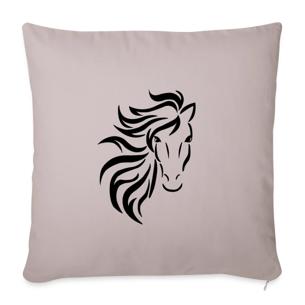 Tête de Cheval Tribal sur Housse de coussin décorative 45 x 45 cm