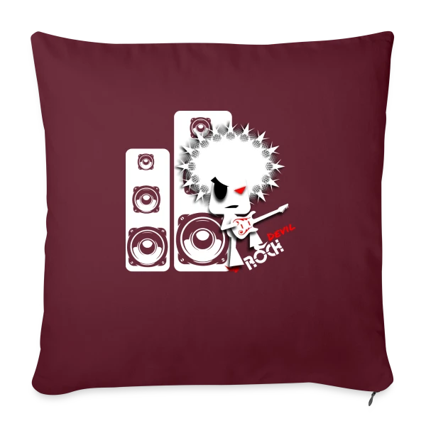 Devil Rock : L'Esprit Rebelle sur Housse de coussin décorative 45 x 45 cm