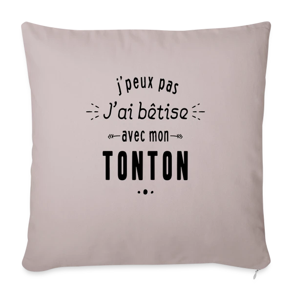 Complice de Bêtises avec Tonton sur Housse de coussin décorative 45 x 45 cm