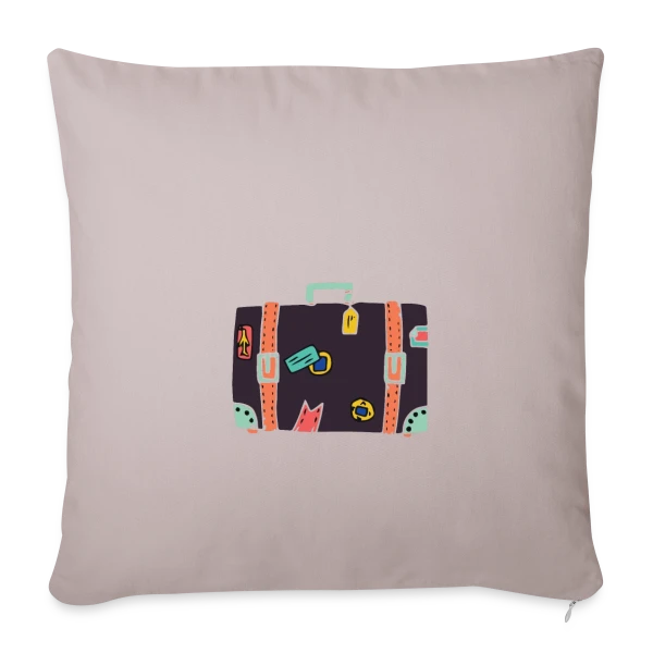 Valise Vintage Autocollants sur Housse de coussin décorative 45 x 45 cm