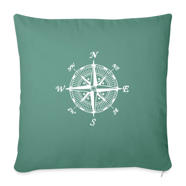 Boussole Aventure sur Housse de coussin décorative 45 x 45 cm